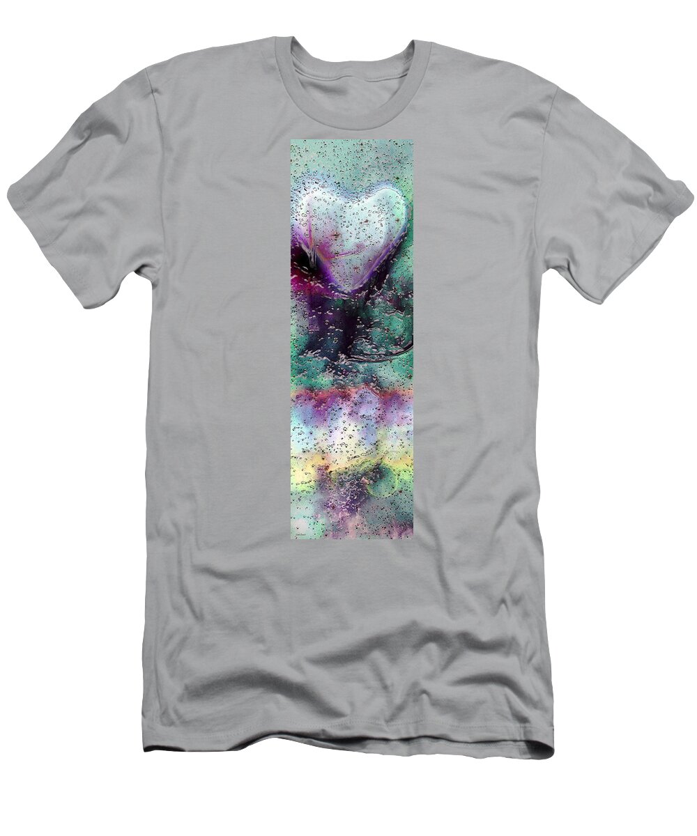 Hearts T-Shirt featuring the digital art Textures Of The Heart by Linda Sannuti