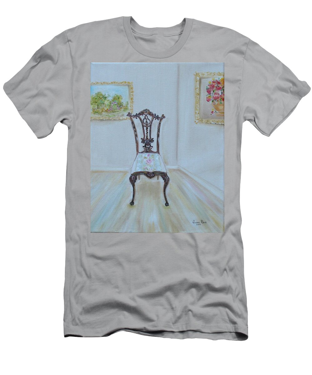 Chairs T-Shirt featuring the painting The Chair by Judith Rhue