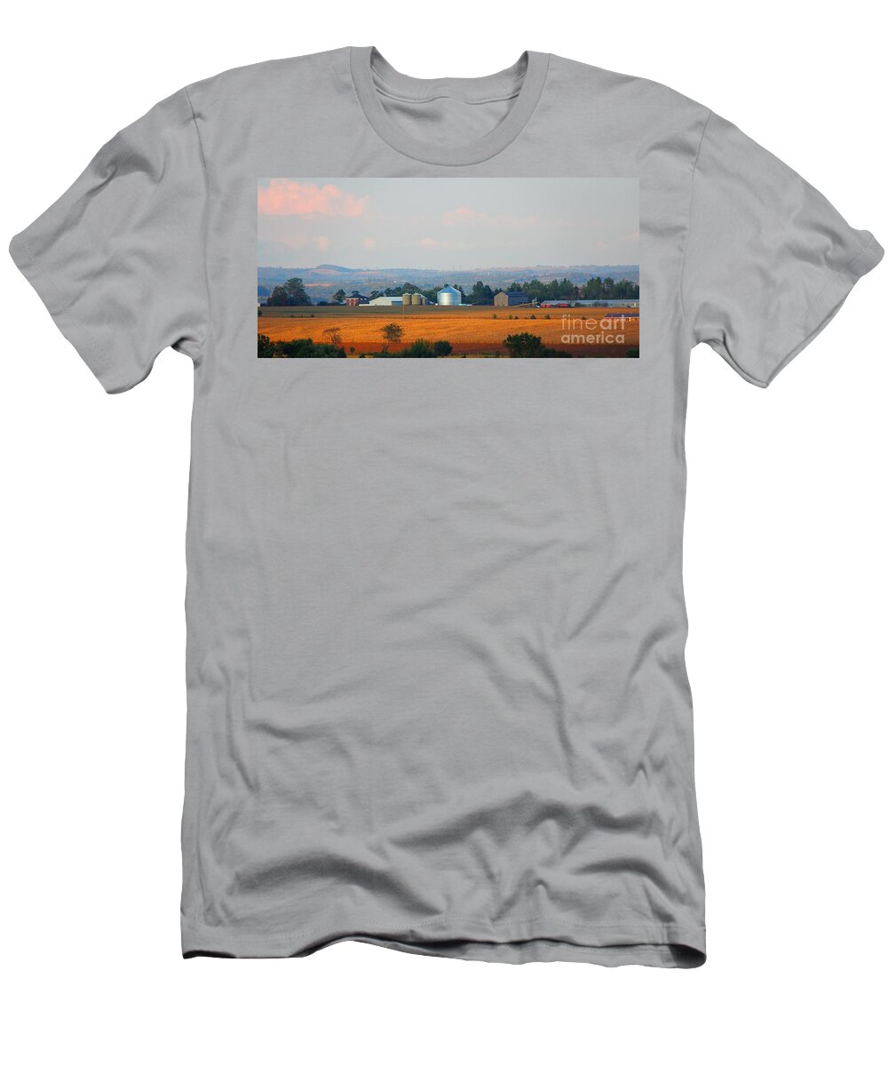 Sunset T-Shirt featuring the photograph The Countryside by Davandra Cribbie