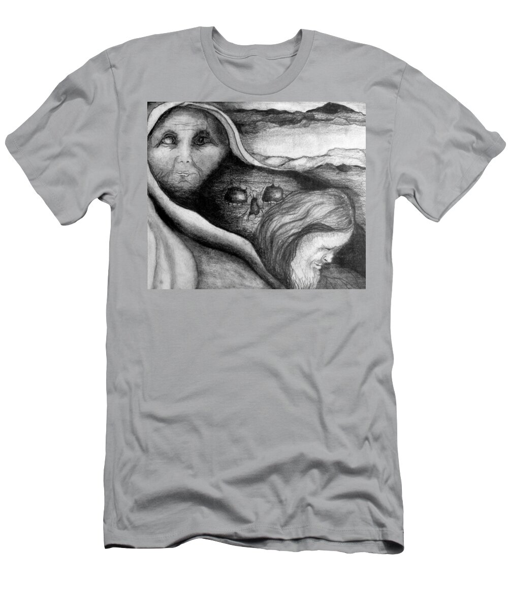 Drawing T-Shirt featuring the drawing The Great Lie by Rory Siegel