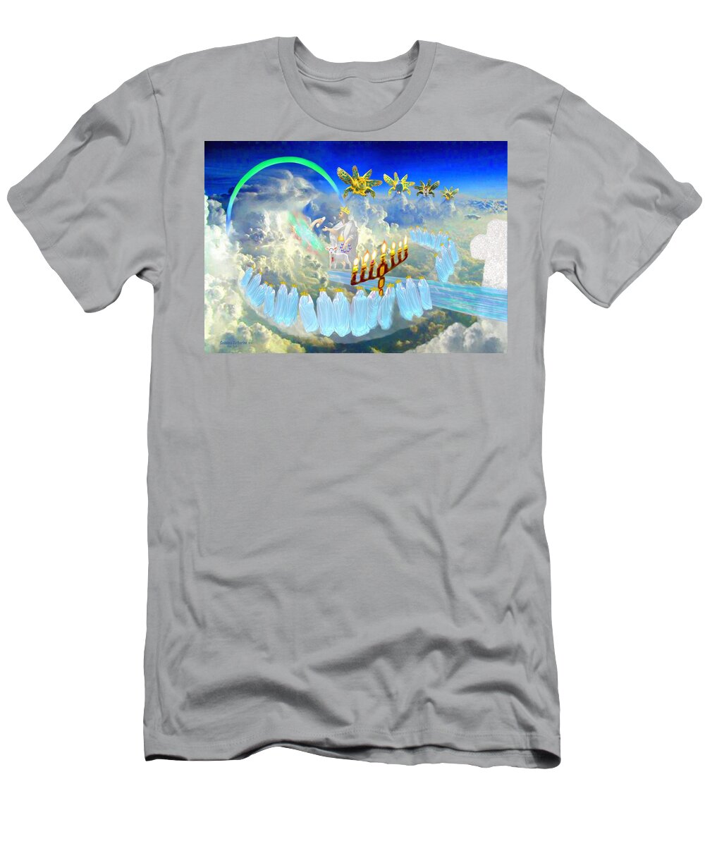 Seven Spirits Of God T-Shirt featuring the painting The SevenSpirits Of God In Revelations by Susanna Katherine