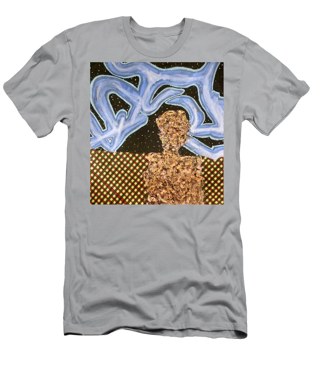 � T-Shirt featuring the painting Train 3 by JC Armbruster