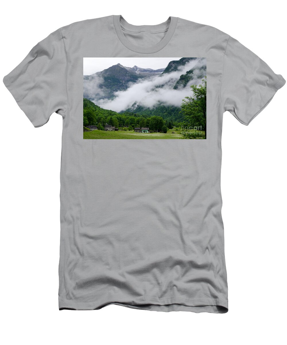 Village T-Shirt featuring the photograph Village in the alps by Mats Silvan