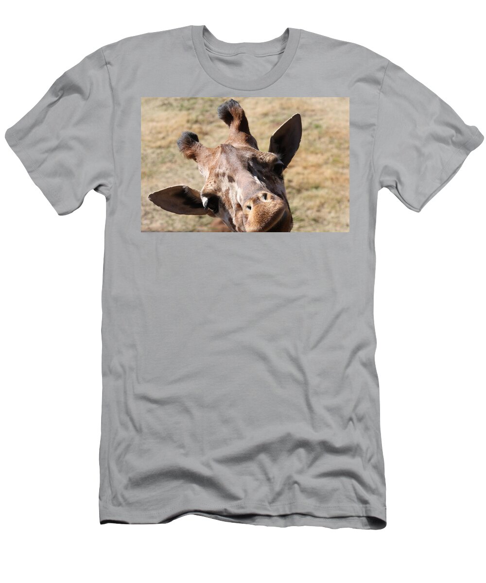 Giraffe T-Shirt featuring the photograph What A Face by Kim Galluzzo Wozniak