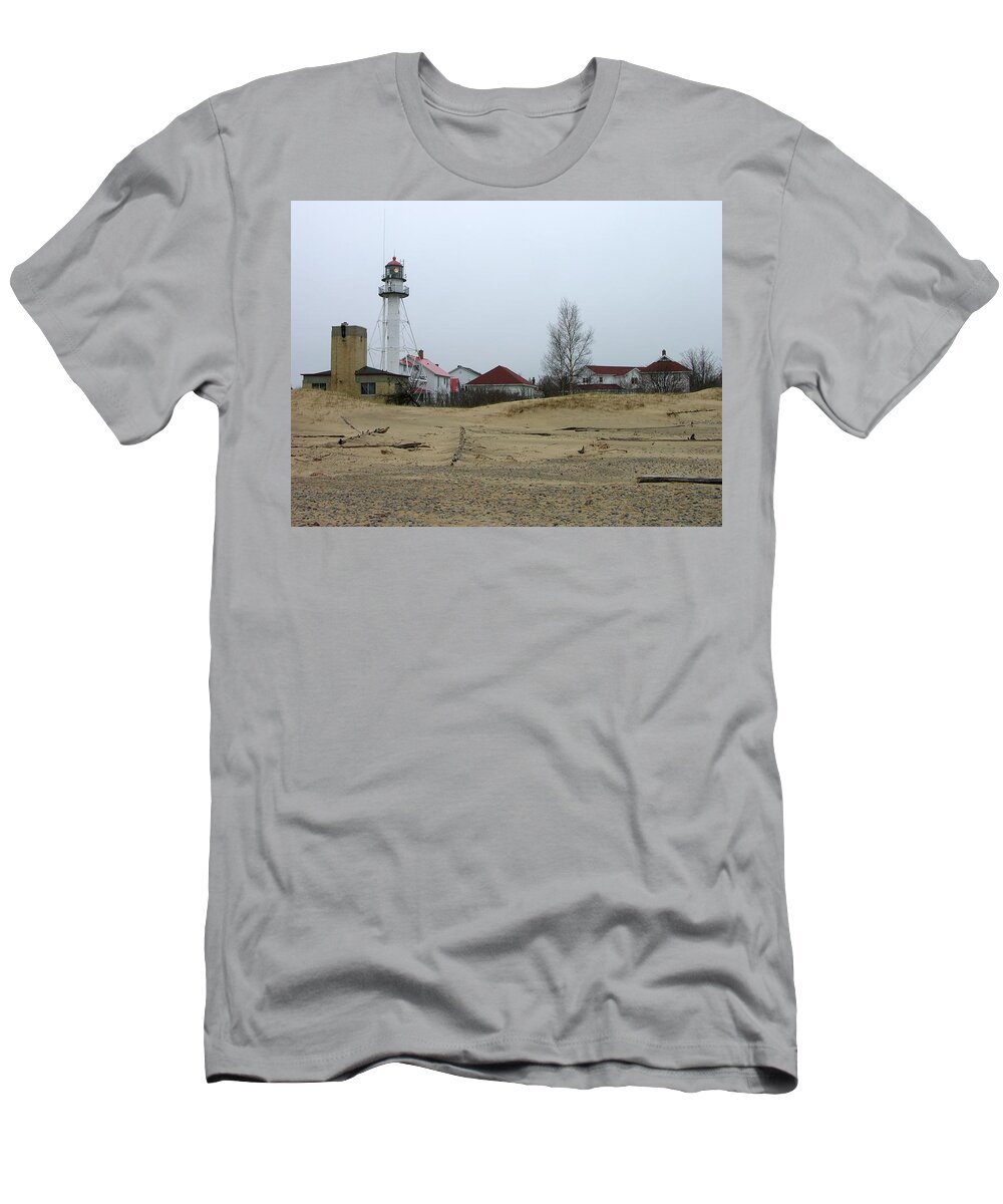 Whitefish Point Light Station T-Shirt featuring the photograph Whitefish Point Light Station by Keith Stokes
