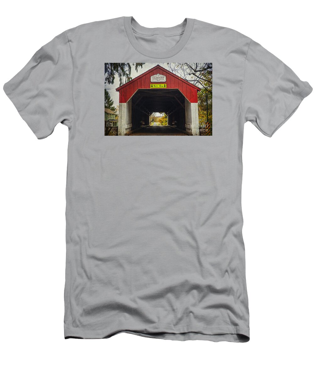 Day Or Daytime) T-Shirt featuring the photograph Uhlerstown Covered Bridge IV by Debra Fedchin