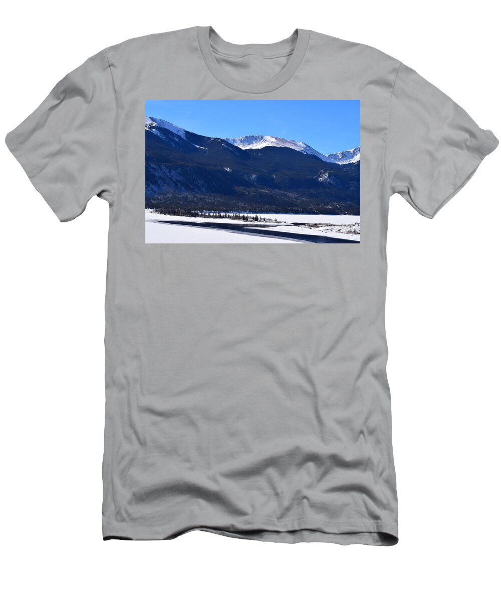 Berg T-Shirt featuring the photograph Twin Lakes Leadville CO by Margarethe Binkley