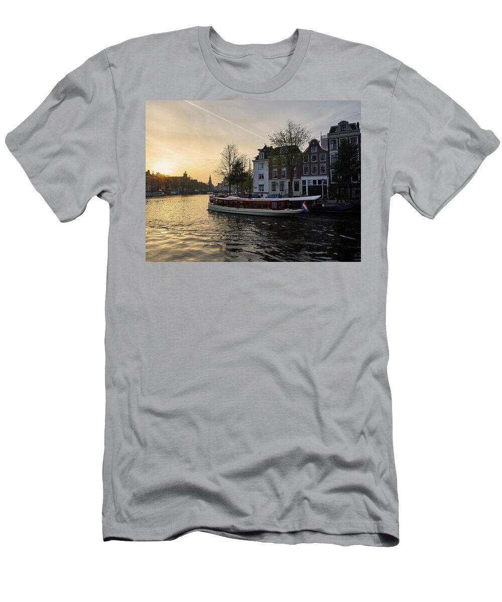 Finland T-Shirt featuring the photograph Amsterdam evening #1 by Jouko Lehto