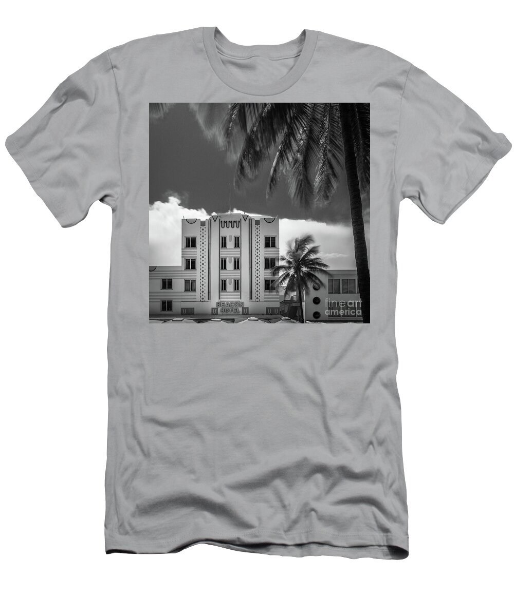 Art Deco T-Shirt featuring the photograph Beacon Hotel Miami by Doug Sturgess