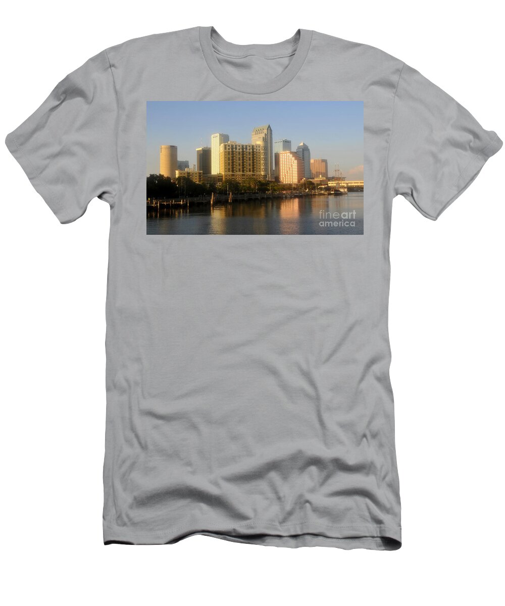 Tampa Florida T-Shirt featuring the photograph City by the bay #1 by David Lee Thompson
