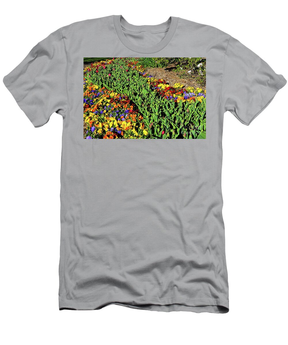 Photography T-Shirt featuring the photograph Colorful Garden by Kaye Menner #1 by Kaye Menner