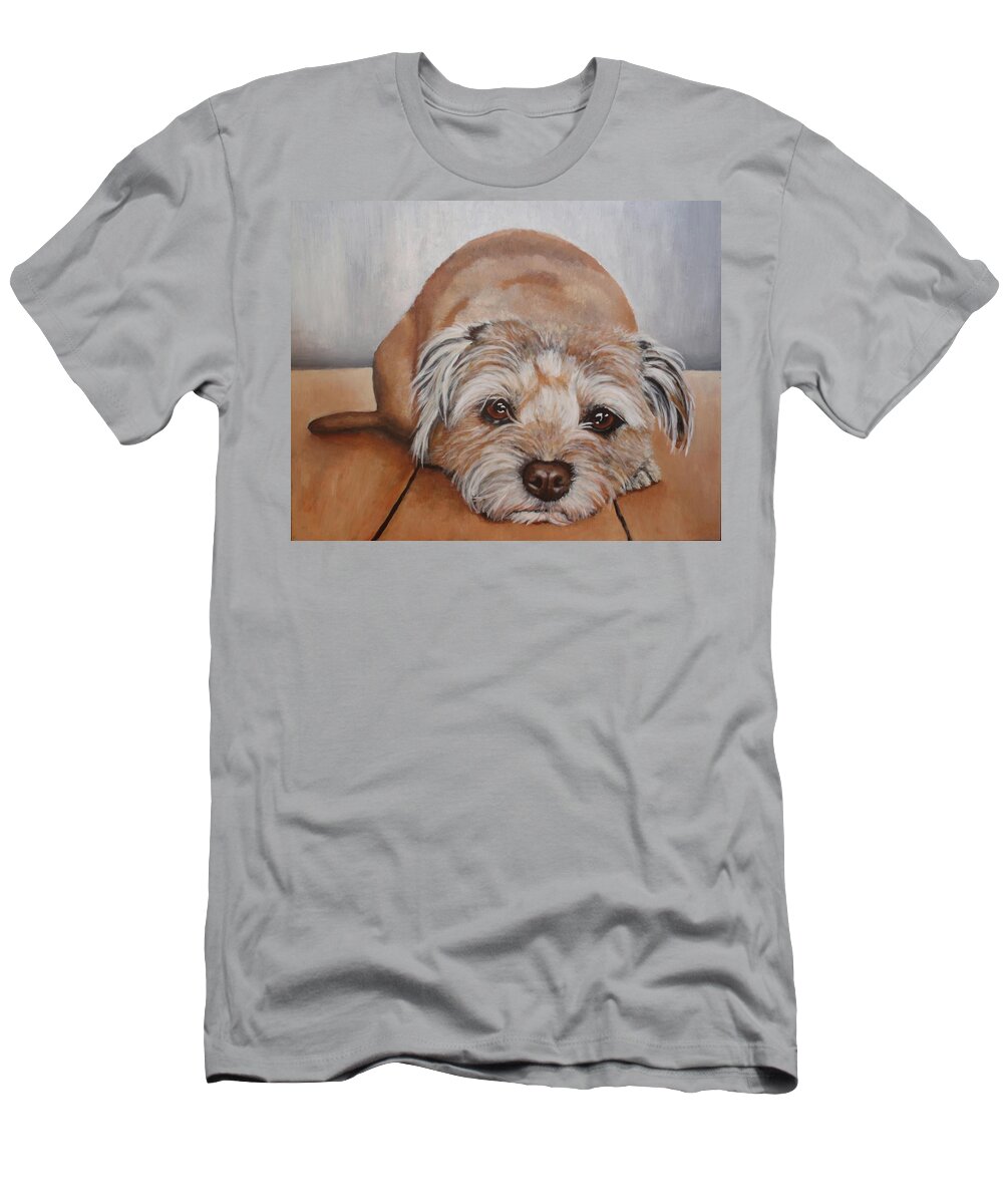 Dog T-Shirt featuring the painting Danny #1 by Carol Russell
