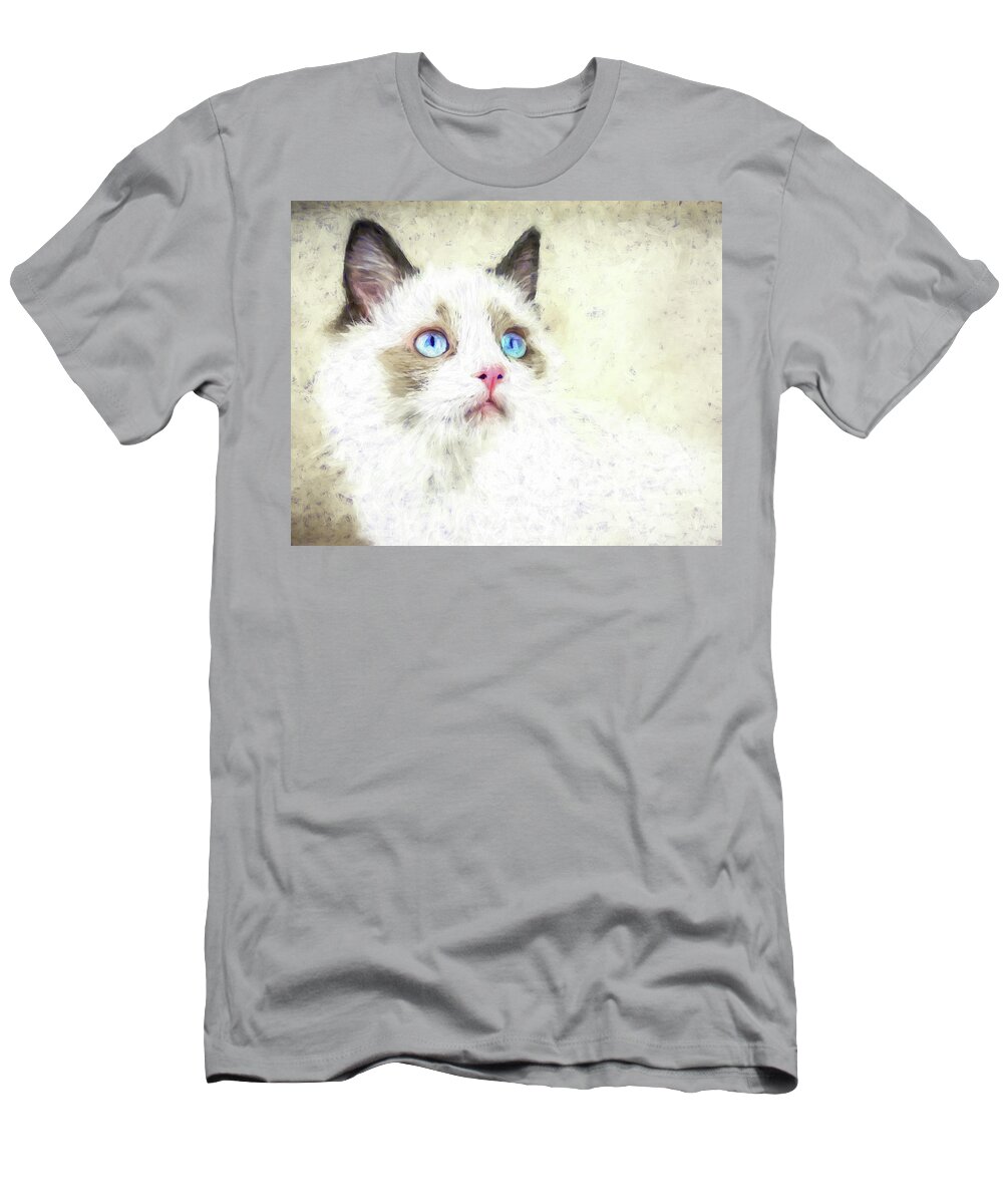 Kitty T-Shirt featuring the photograph Ever Watchful #1 by Jennifer Grossnickle