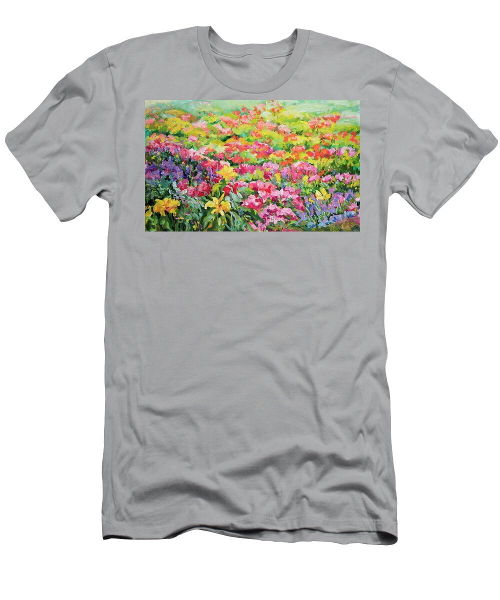 Flowers T-Shirt featuring the painting Floral Garden #2 by Ingrid Dohm