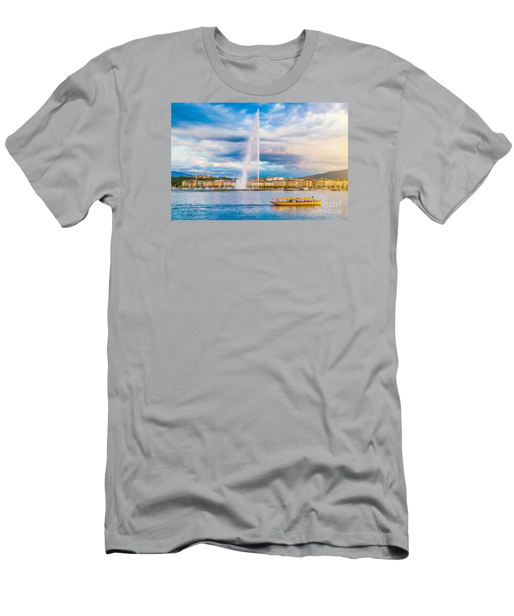 Jet D'eau T-Shirt featuring the photograph Geneva #1 by JR Photography