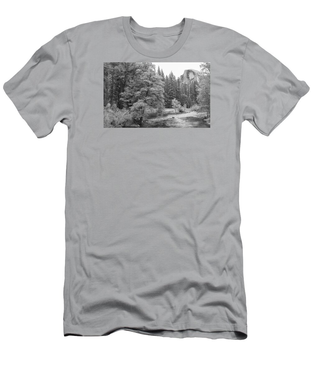 Black And White T-Shirt featuring the photograph Half Dome #1 by Christopher Perez