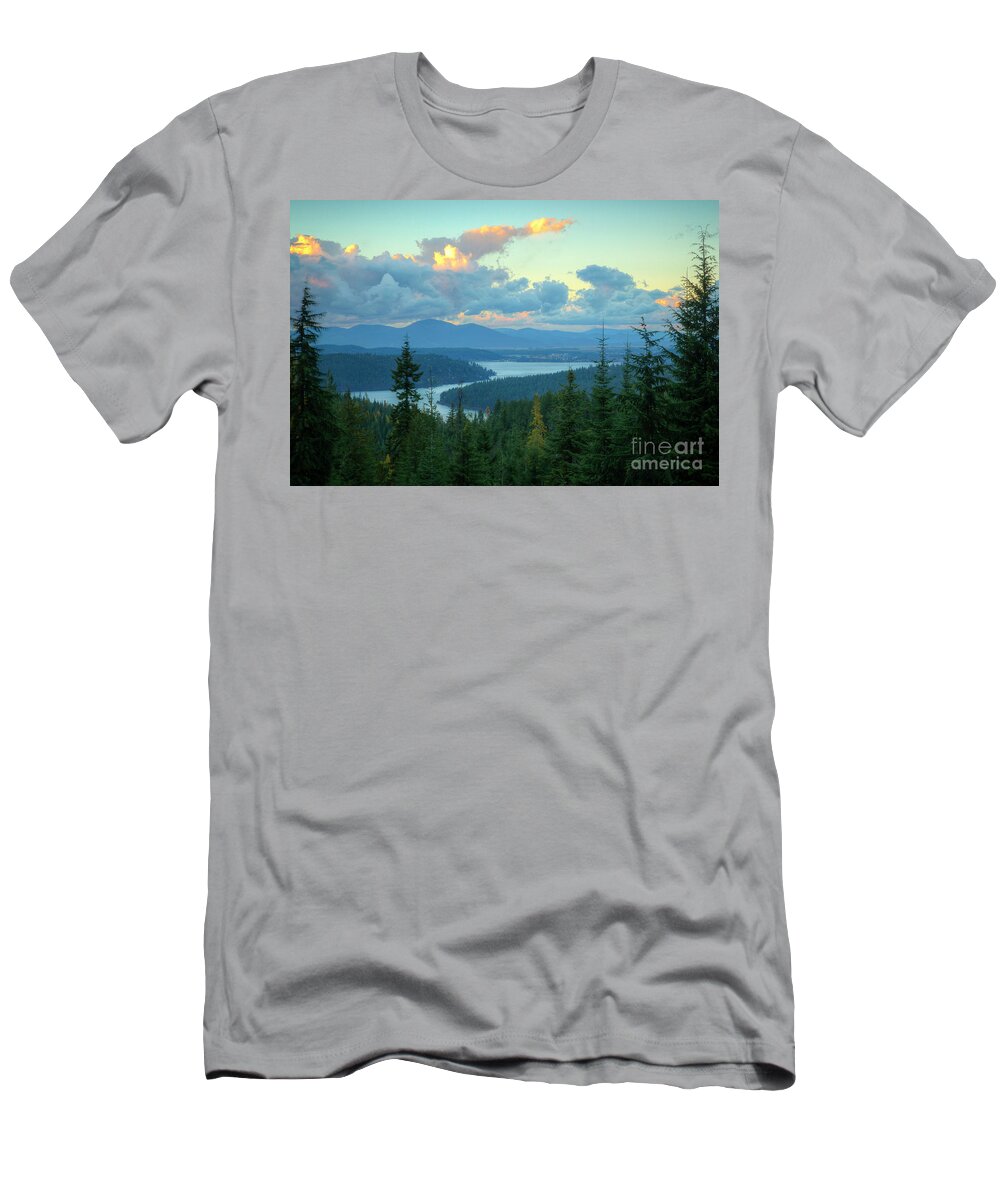 Coeur D Alene T-Shirt featuring the photograph Lake View #1 by Idaho Scenic Images Linda Lantzy