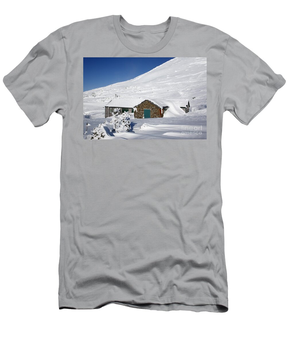 White Mountains T-Shirt featuring the photograph Madison Spring Hut- White Mountains New Hampshire #1 by Erin Paul Donovan