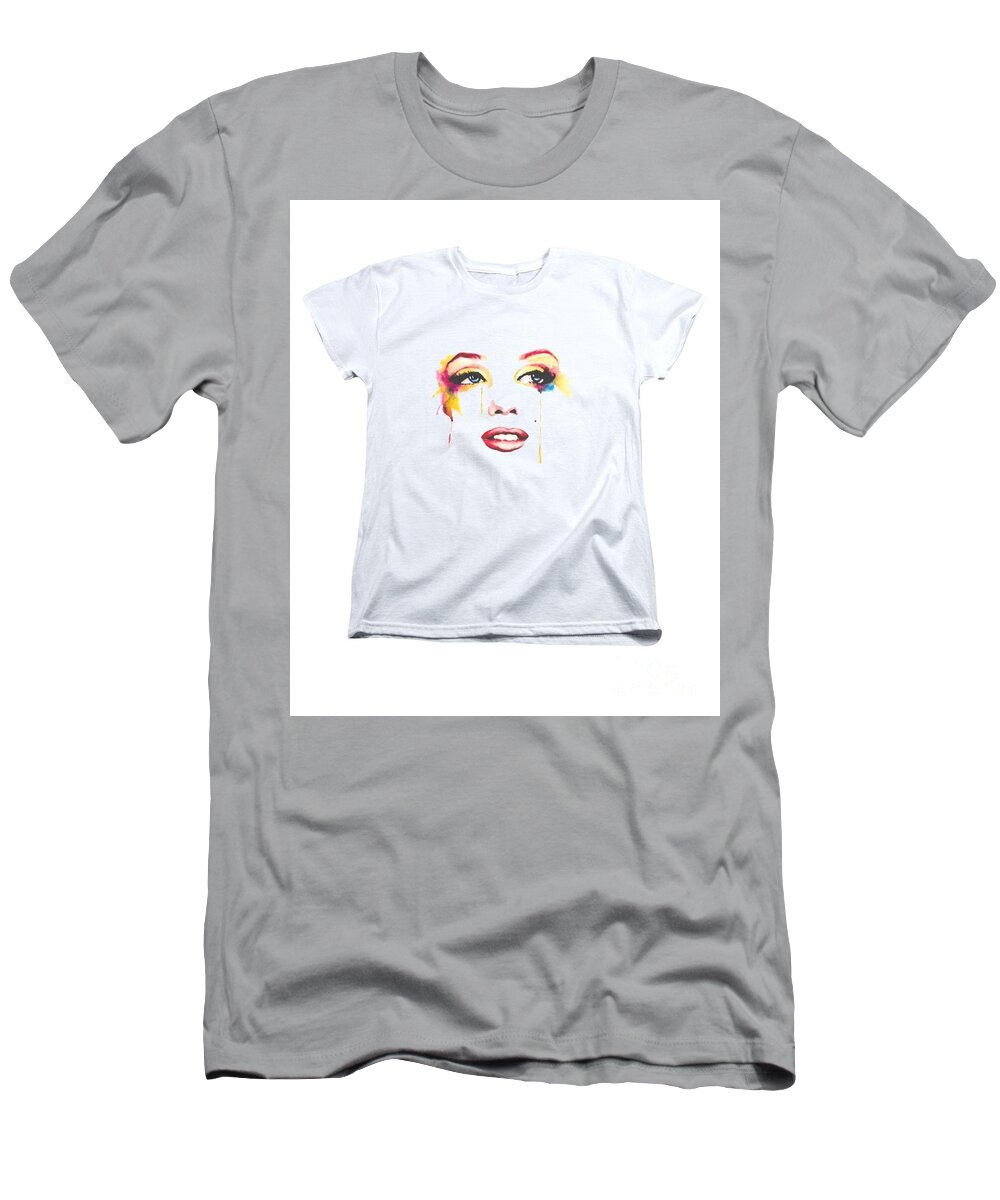  T-Shirt featuring the painting Marilyn #1 by Herb Strobino