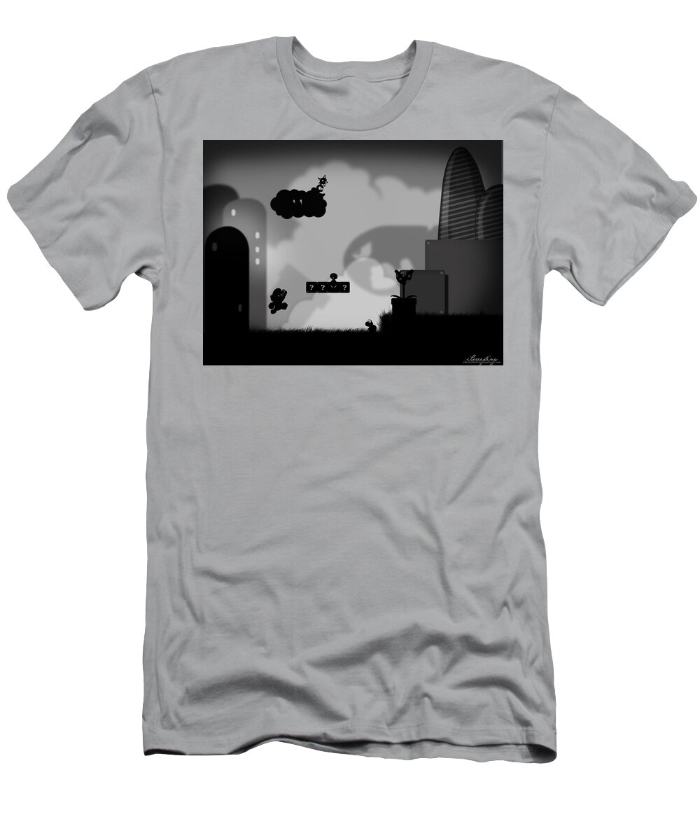 Mario T-Shirt featuring the digital art Mario #1 by Maye Loeser