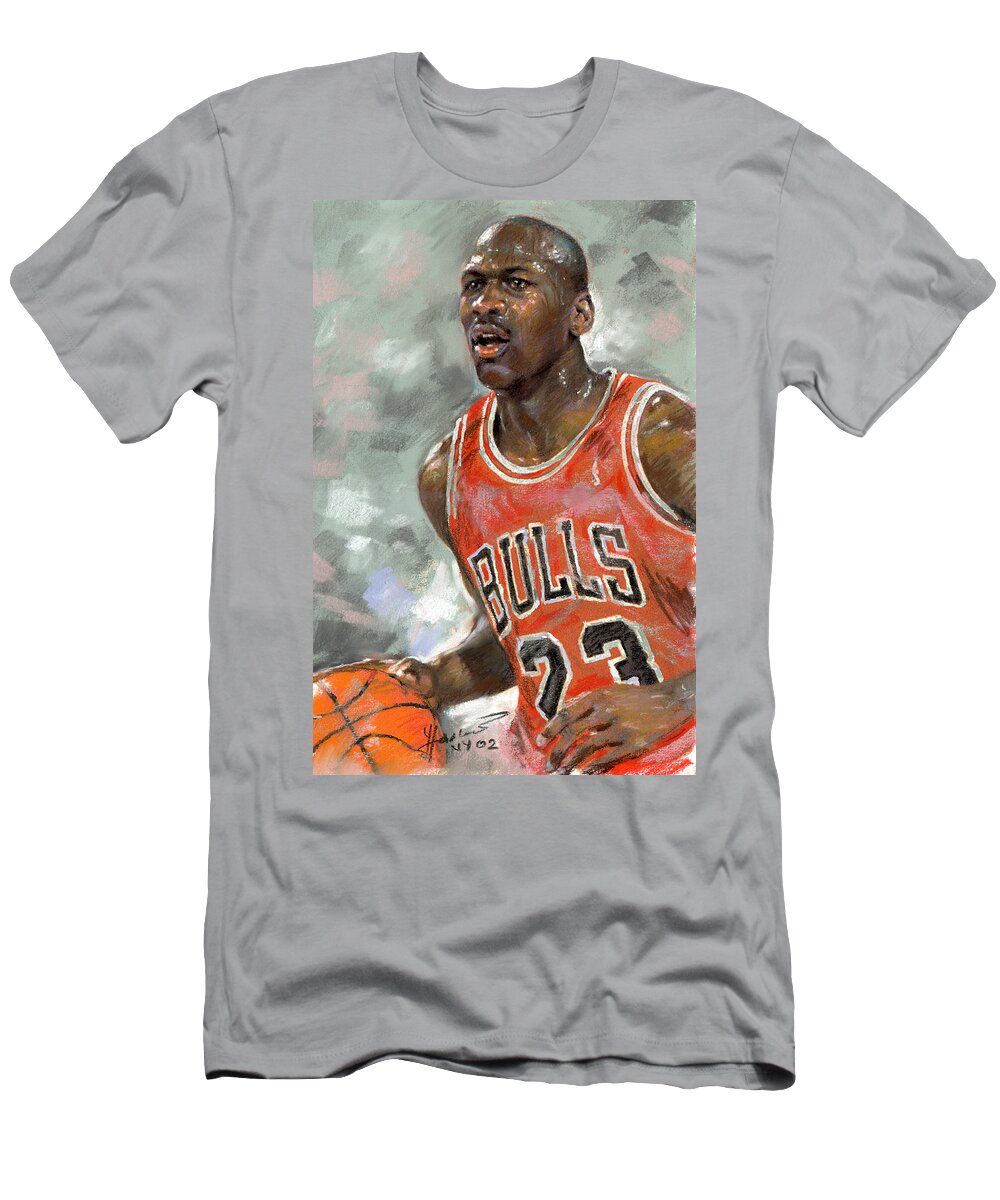 Michel Jordan T-Shirt featuring the pastel Michael Jordan #1 by Ylli Haruni