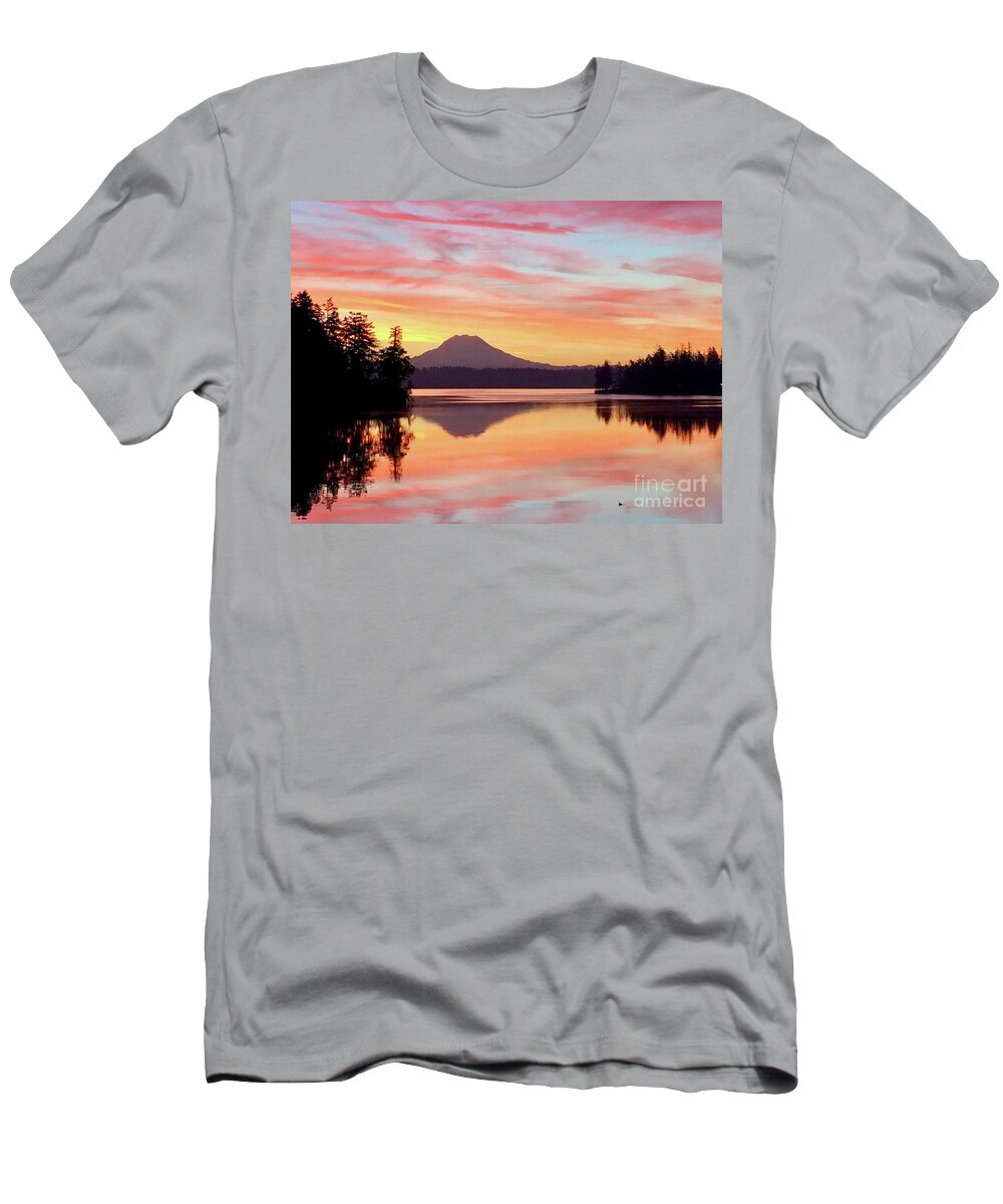 Photography T-Shirt featuring the photograph Mount Rainier Dawn #3 by Sean Griffin