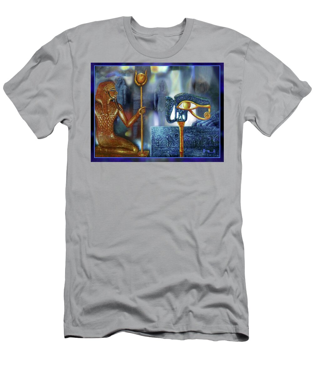 Egypt T-Shirt featuring the painting Mysterious Egypt #3 by Hartmut Jager