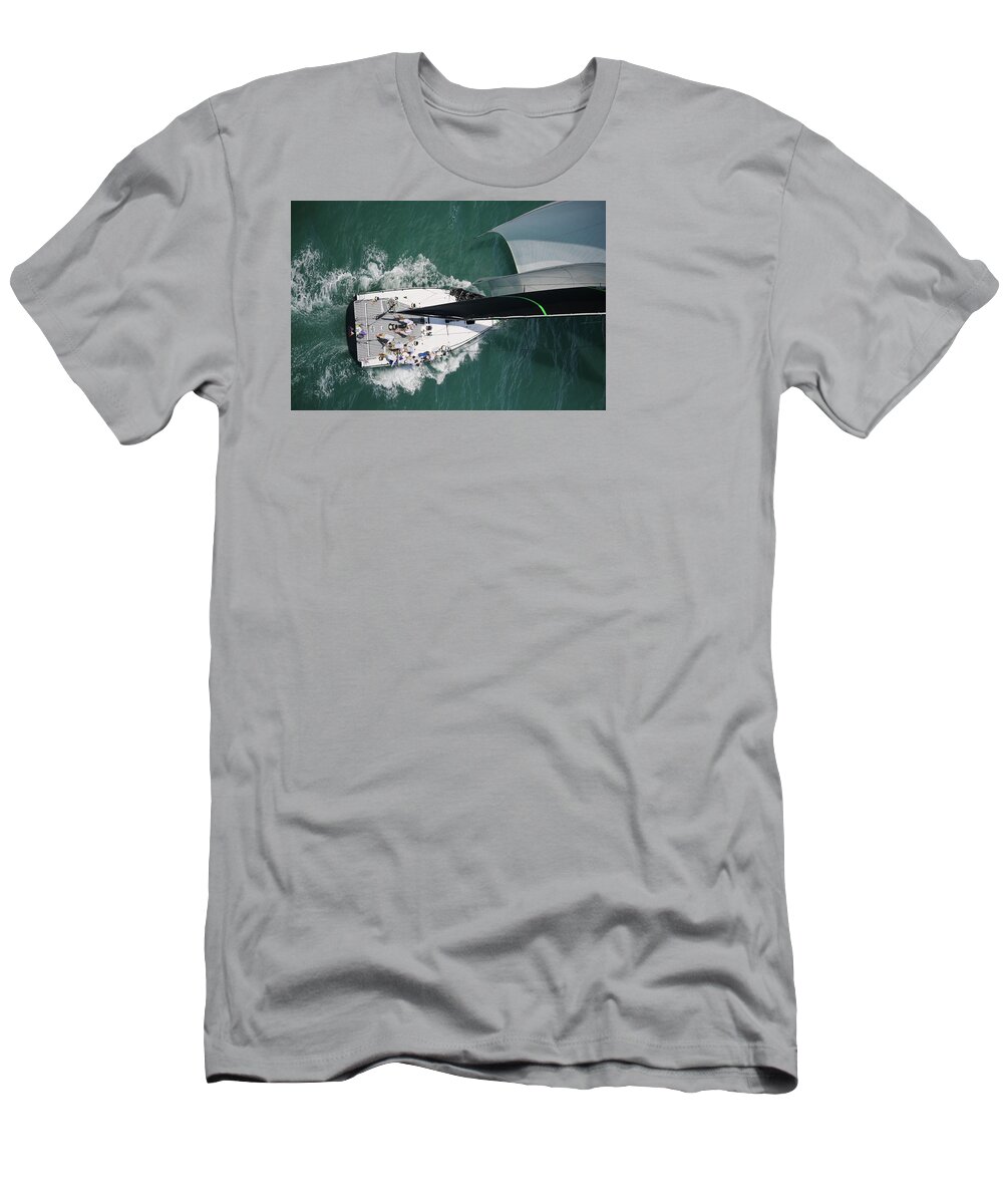 Sail T-Shirt featuring the photograph On High #9 by Steven Lapkin