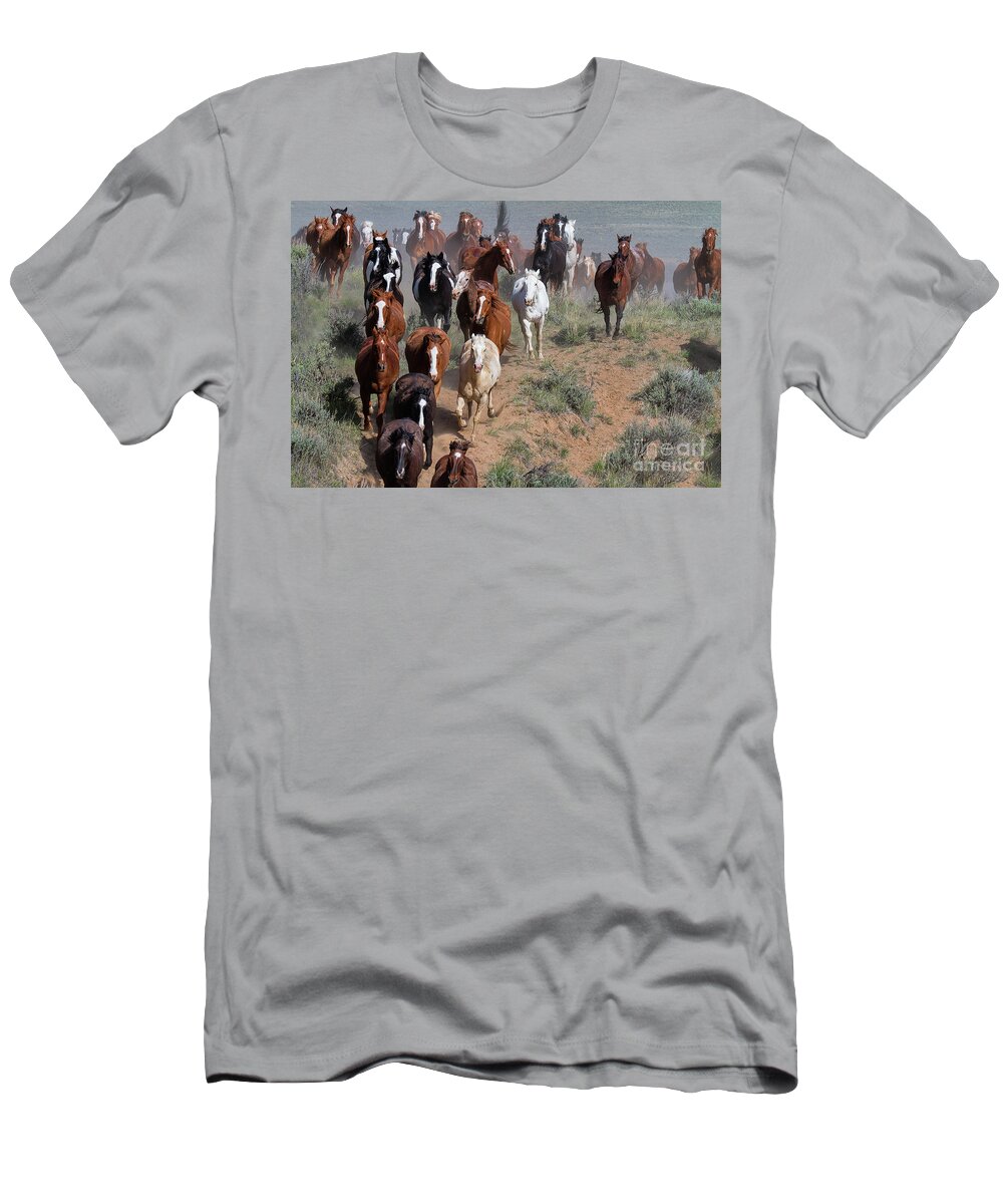 Utah Landscape T-Shirt featuring the photograph On the Rim #2 by Jim Garrison