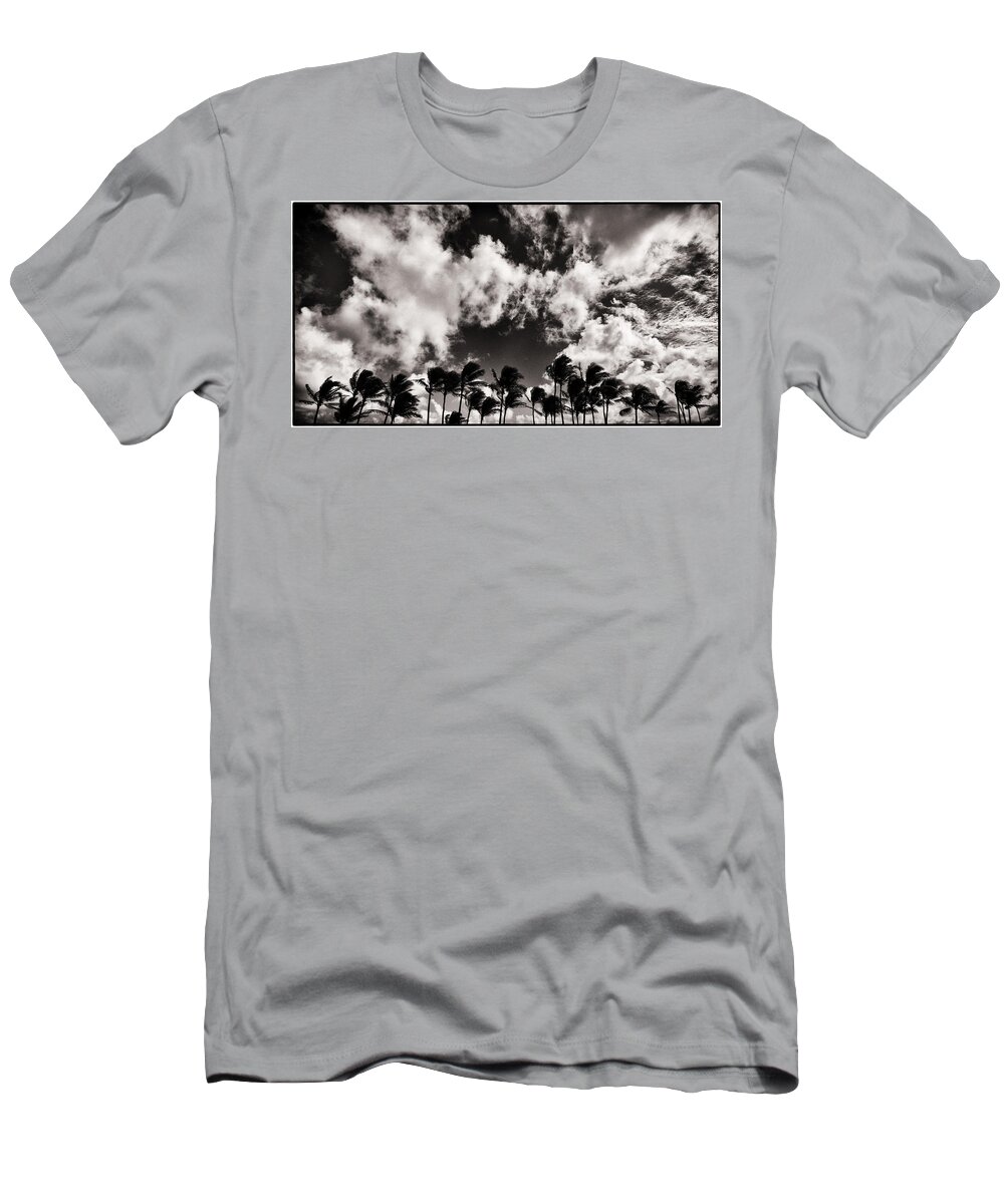  T-Shirt featuring the photograph Palms Blowing in the Wind #2 by Lawrence Knutsson