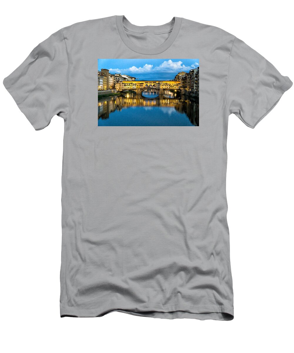 Ponte Vecchio T-Shirt featuring the photograph Ponte Vecchio by Weir Here And There