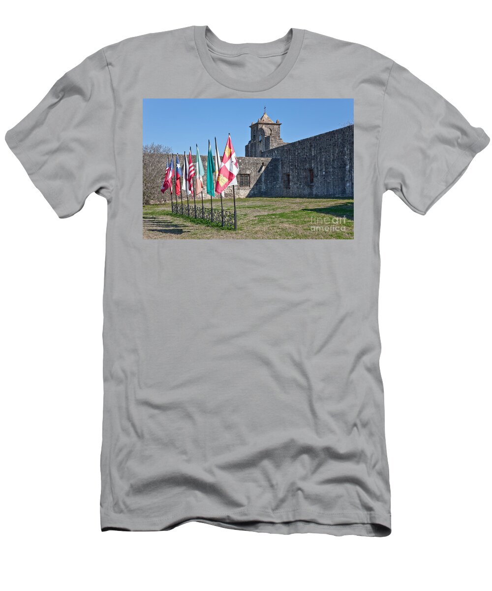 Fort T-Shirt featuring the photograph Presidio La Bahia #1 by Inga Spence