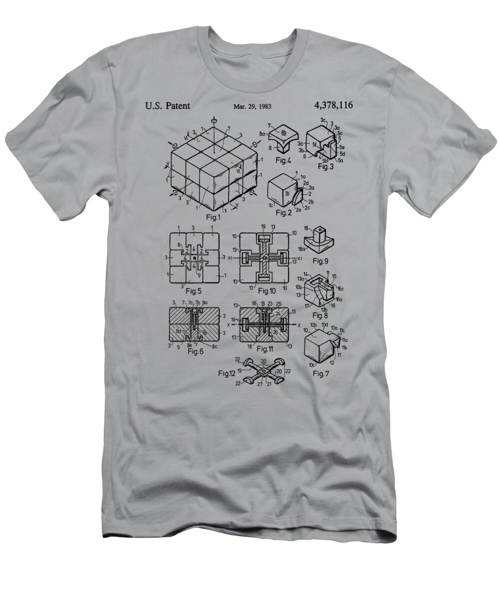 Bereiken niettemin Verlichting rubik's cube Patent 1983 T-Shirt by Chris Smith - Pixels