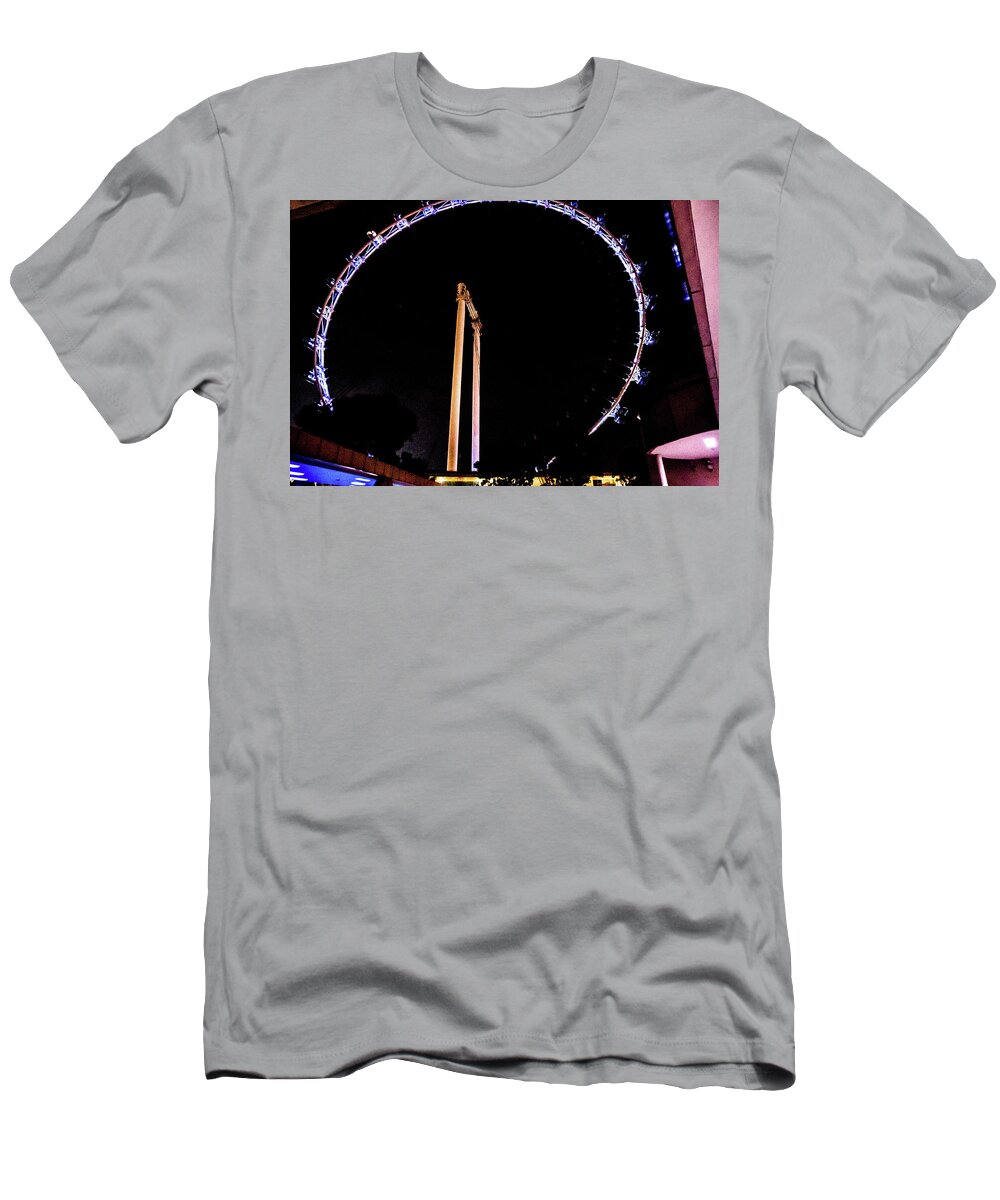 Flyer T-Shirt featuring the photograph Singapore Flyer View #1 by David Rolt