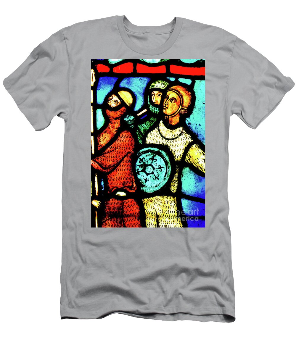 Stained Glass T-Shirt featuring the photograph The Crusaders #1 by Elizabeth Hoskinson
