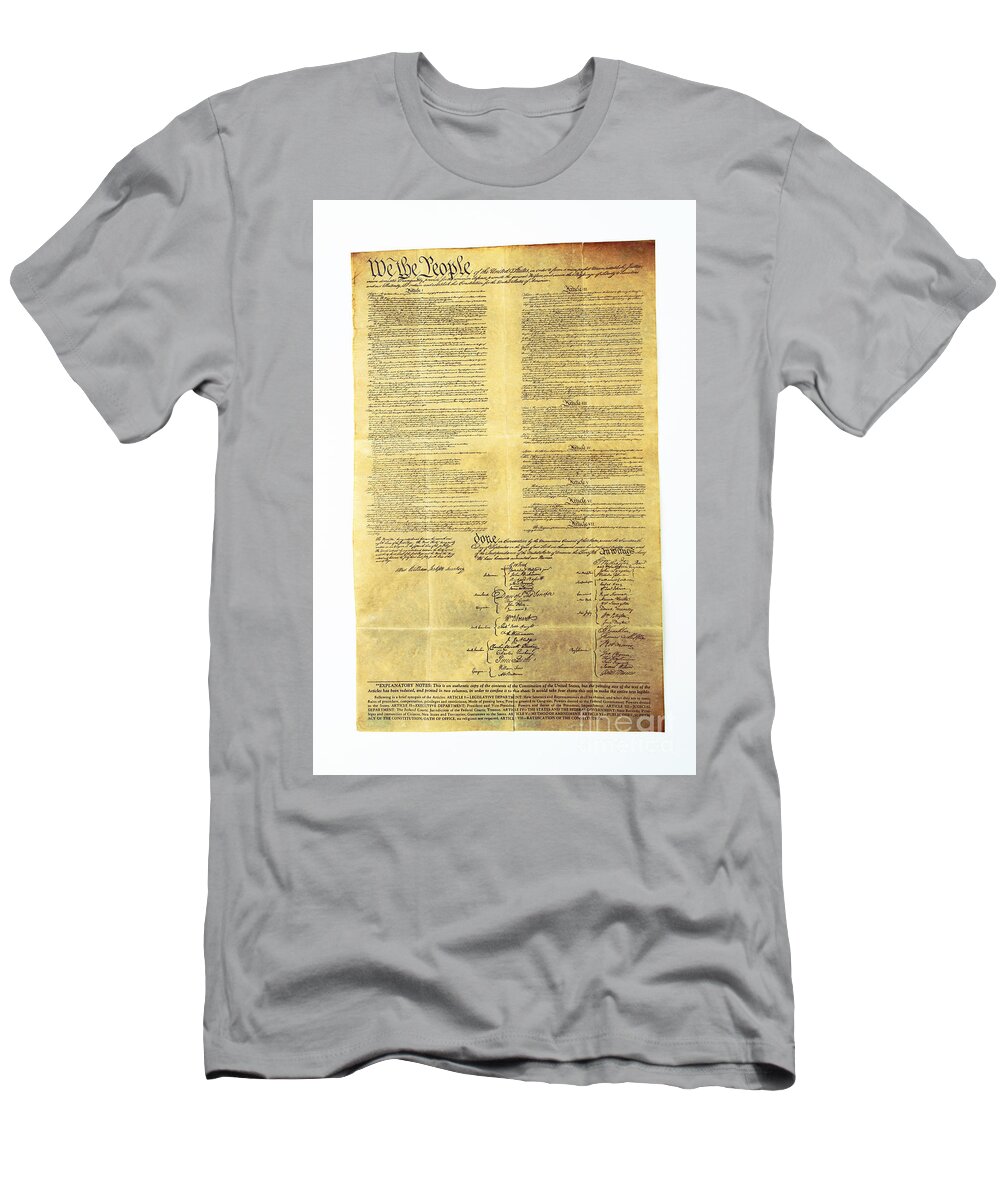 Constitution T-Shirt featuring the photograph U.s Constitution #1 by Photo Researchers, Inc.