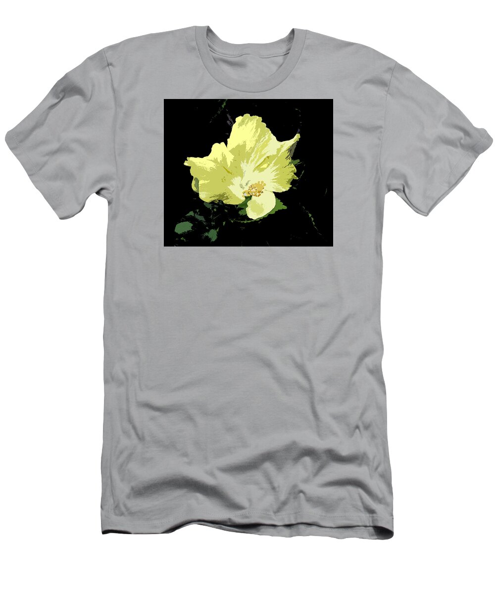 Flowers T-Shirt featuring the digital art Yellow Beauty #1 by Karen Nicholson