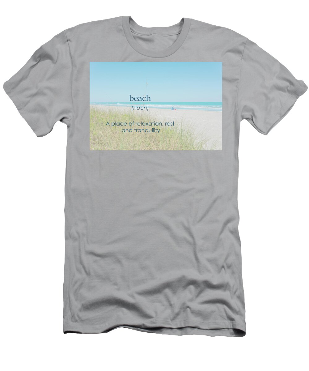 Beach T-Shirt featuring the photograph 10967 Beach Tranquility by Pamela Williams