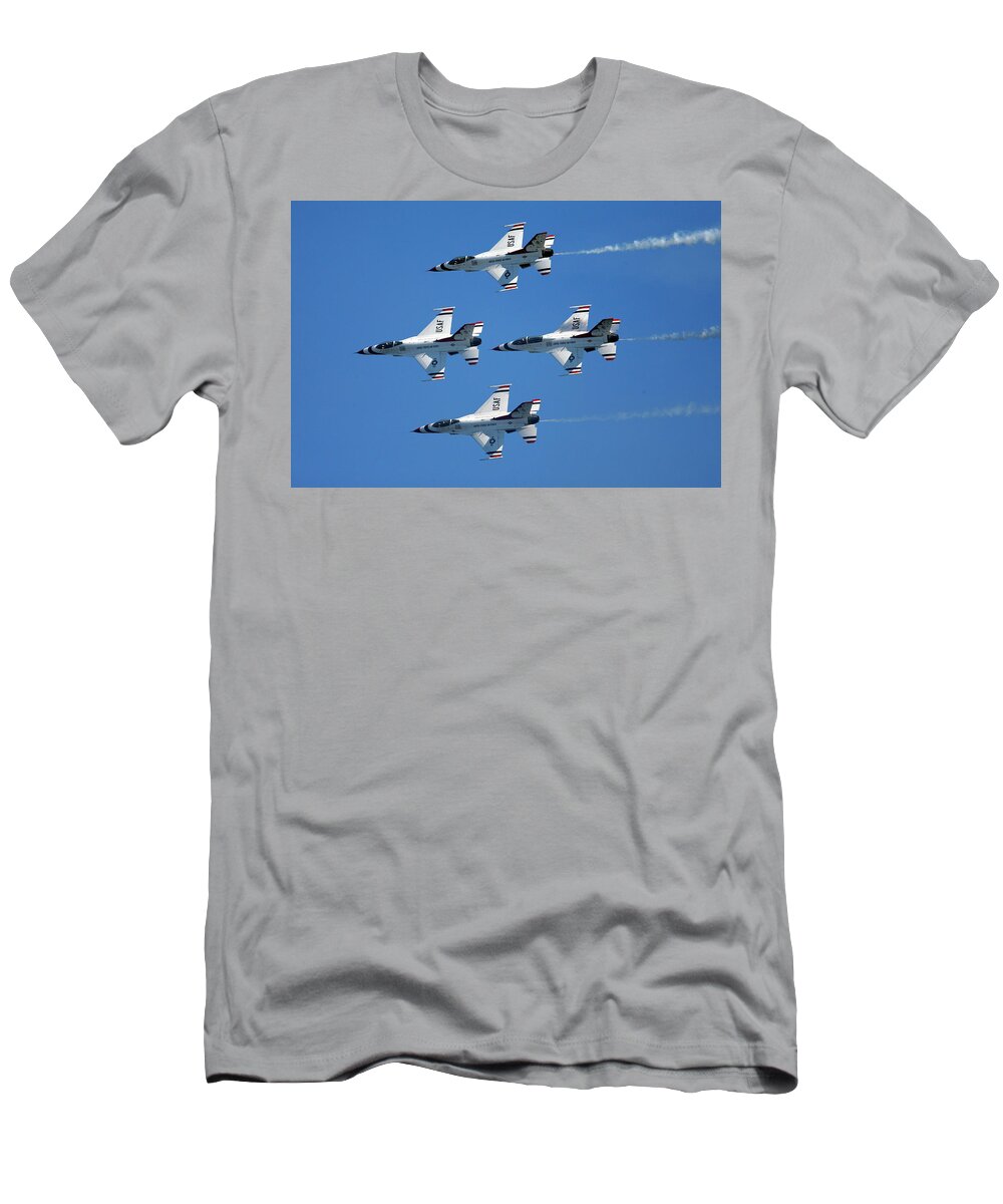 United States Air Force T-Shirt featuring the photograph USAF Thunderbirds #13 by Victor Alcorn