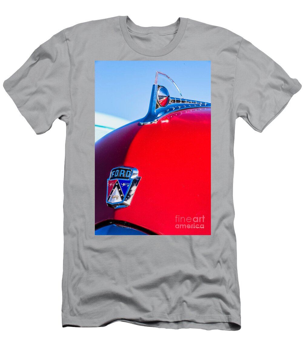 1950 Ford Hood Ornament T-Shirt featuring the photograph 1950 Ford Hood Ornament by Aloha Art