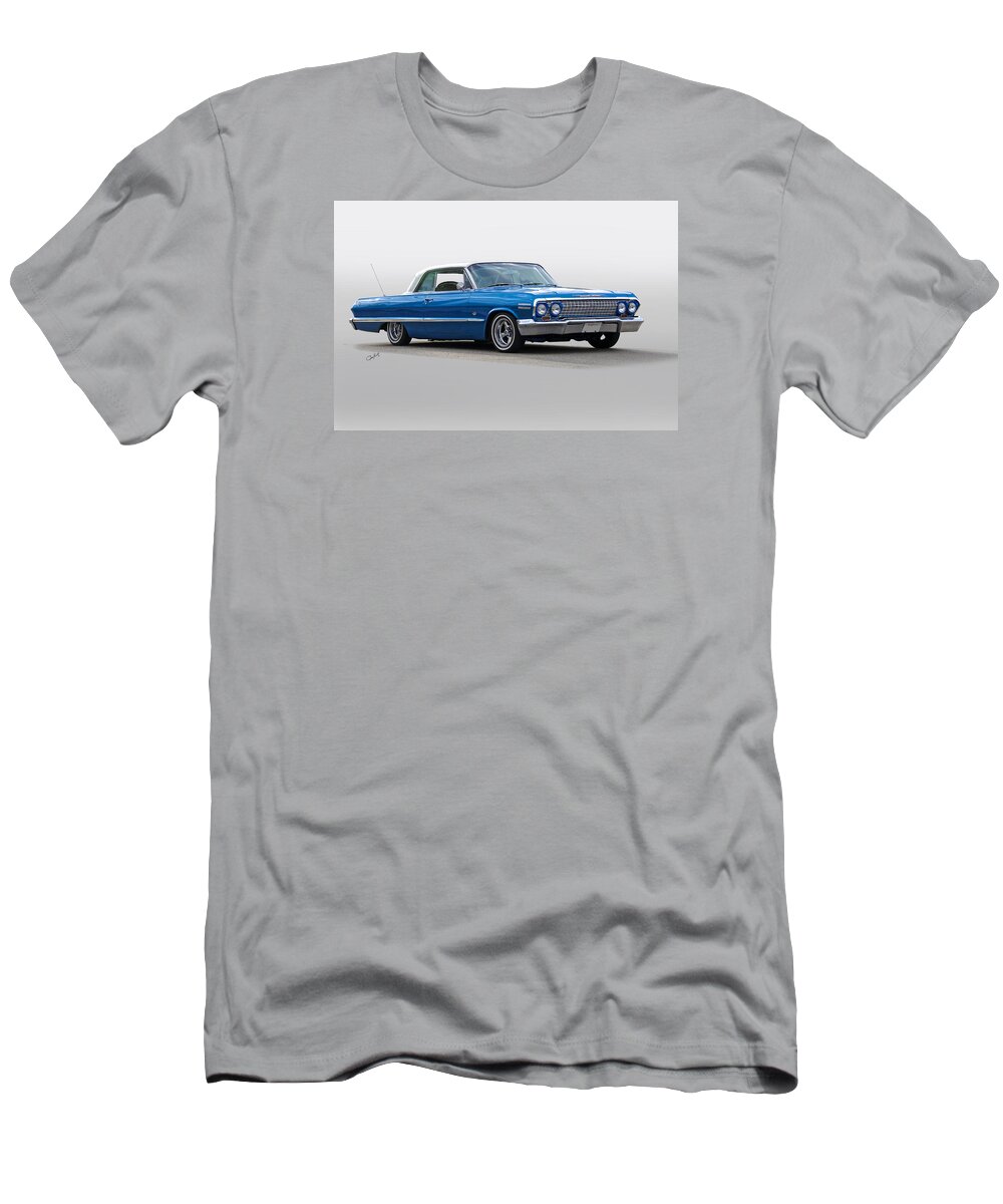 Auto T-Shirt featuring the photograph 1964 Chevrolet Impala 'Custom Low Rider' by Dave Koontz