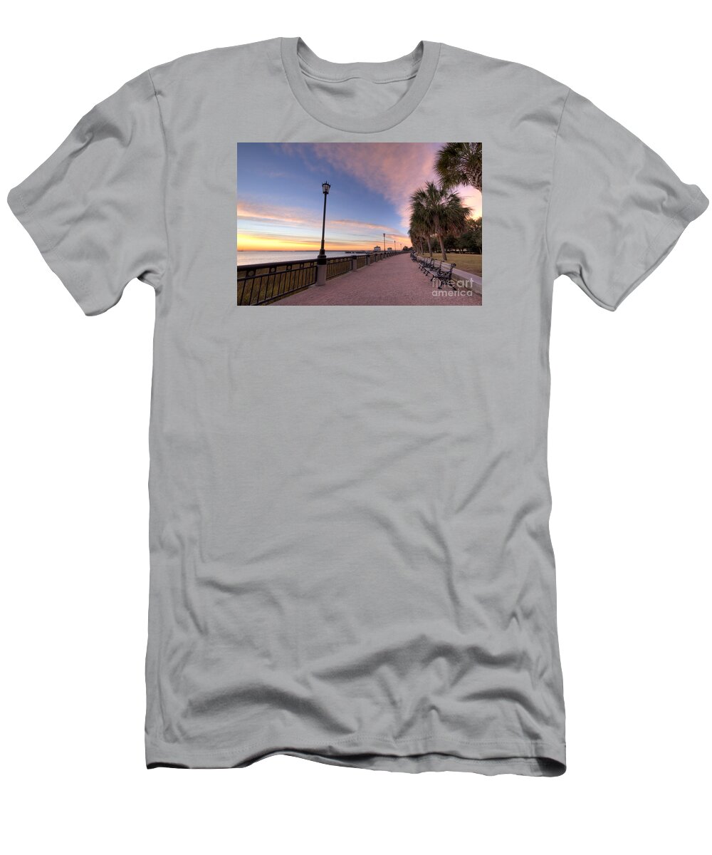 Charleston Waterfront Park Sunrise T-Shirt featuring the photograph Charleston Waterfront Park Sunrise #2 by Dustin K Ryan
