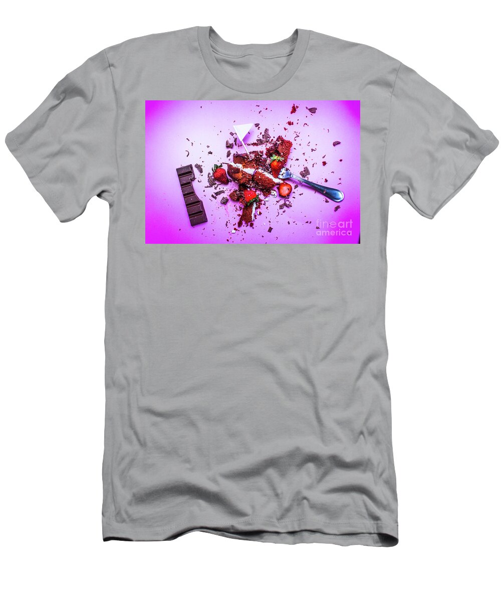 Cakes T-Shirt featuring the photograph Death by chocolate #2 by Jorgo Photography