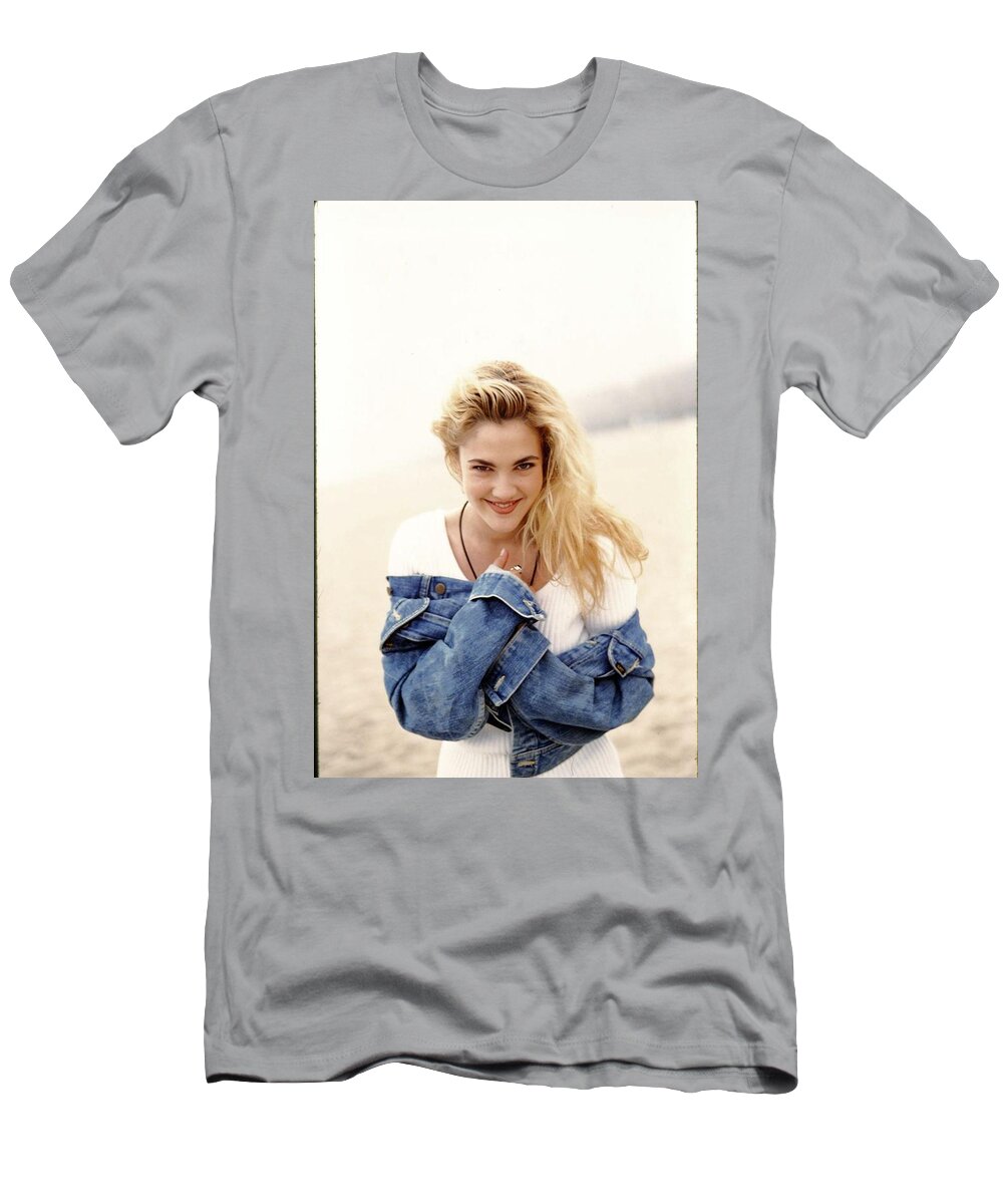 Drew Barrymore T-Shirt featuring the photograph Drew Barrymore #2 by Jackie Russo
