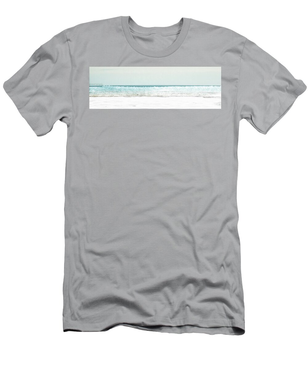 Abstract T-Shirt featuring the photograph Ground, sea and sky background #2 by Michalakis Ppalis