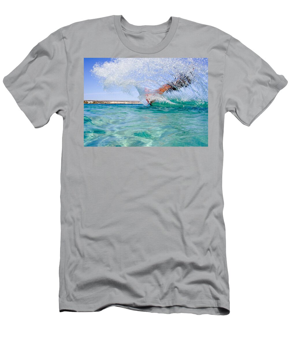 Adventure T-Shirt featuring the photograph Kitesurfing #2 by Stelios Kleanthous