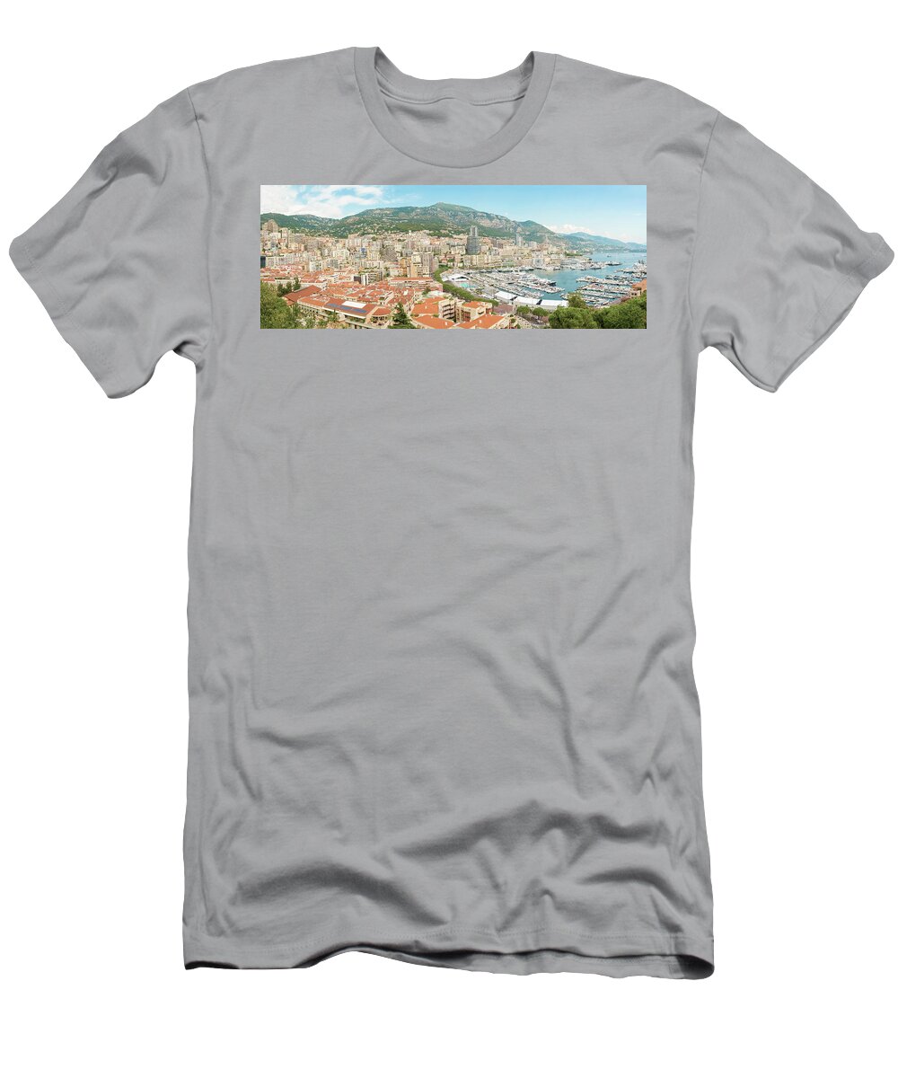City T-Shirt featuring the photograph Monte Carlo Cityscape #2 by Marek Poplawski