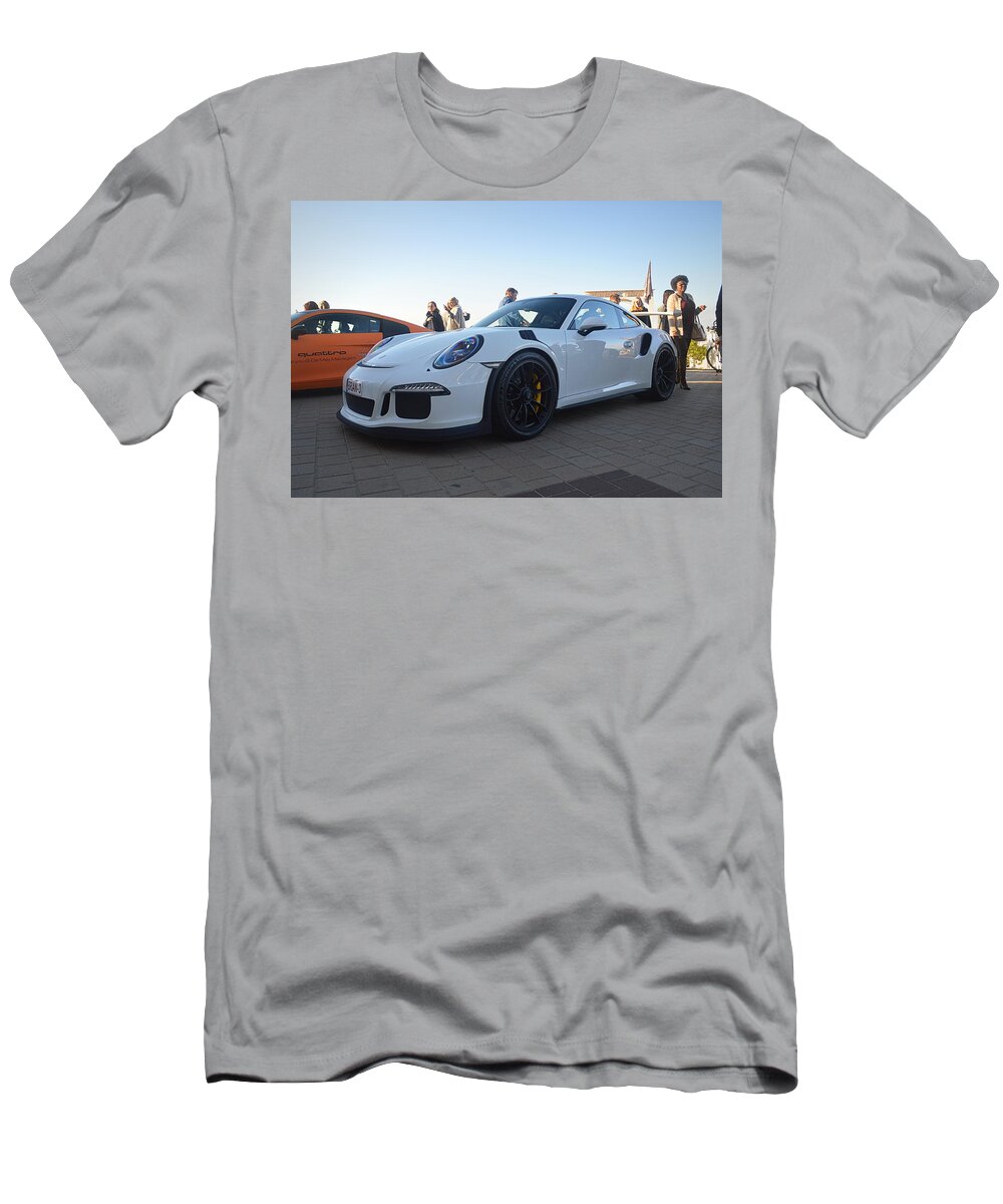 Porsche T-Shirt featuring the photograph Porsche 911 GT3RS #2 by Sportscars OfBelgium