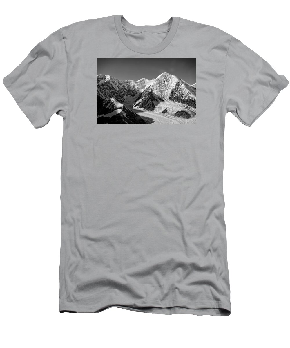 Aerial T-Shirt featuring the photograph Alaska Range #3 by Waterdancer 