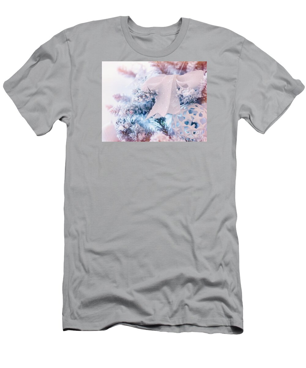 Background T-Shirt featuring the photograph Beautiful Christmas decoration #3 by Anna Om